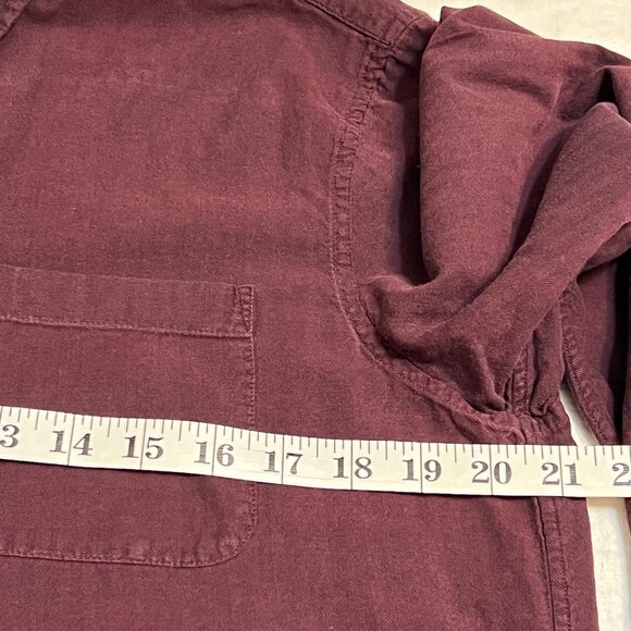 Club Monaco Men’s Burgundy Shirt Slim Fit Button-Down Long Sleeve Casual Dress M - Picture 4 of 8